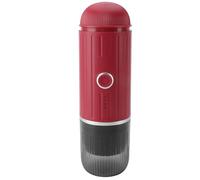 Keenso Portable Self Heating USB Coffee Maker for Car Camping Office, Automatic Extraction Electric Mini Coffee Machine for Travel, ABS+304 Stainless Steel (Red)