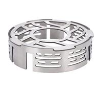 Keenso Portable Stainless Steel Windshield, Rust Proof Camping Stove Windscreen with Dual Buckle System for 3 or 4 Leg Stoves, Outdoor Cooking Wind Guard (Small Size)