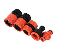 Keenso PP + ABS Made G1/2in Hose Connector, Leakproof Design & Efficient Irrigation with PVC Watering Pipes, 5pcs Set for Garden Irrigation