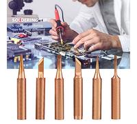 Keenso Premium Copper Iron Looking Tip Kit for 936 Soldering Stations - 6PCS Set Simply to Sheet Metal and Diamagnetically Improve Your Soldering Work