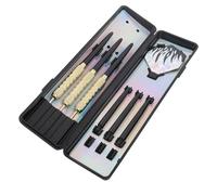 Keenso Professional Darts Set, Brass Barrels, Metal Tip Darts, Extra Flights with Aluminum Shafts, O-Rings, Dart Tool, Dart Sharpener, Darts Case for Youth