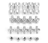 Keenso Quality Metal Converter Screws for Camera Flash Light Stand, 20pcs 1/4" 3/8" Threaded Adapter Screws Smooth Thread for Photography Enthusiasts