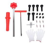 Keenso Quick Change Tire Valve Tool Kit, Valve Stem Core Installation Tool with T Shaped Hook and Conical Positioning Tube for Cars Light Trucks ATVs TR413 TR414 TR418