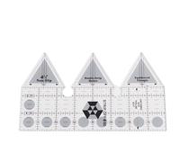 Keenso Quilting Lurer Grids Transparent Acryl -Non -Lip Cutting Instructions for Sewing, Quilt Templates for Professional Hobbyists, Acrylic Double Stripes Lineal with Simple Control for Hand Sewing