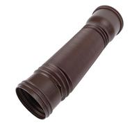 Keenso Rain Drain Downpipe Extension, Retractable Wear-Resistant Drain Pipe for Outdoor Villa, Round (Brown)