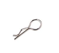 Keenso RC Body Shell Clips, 100 Pieces Body Clips Silver Stainless Steel R Clips For HSP Redcat HPI RC 1/10 Model Car Spare Part Truck Buggy Shell Replacement