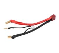 Keenso RC Car Hardcase Connector Cable, RC Car Cable T Plug Female 90° 5MM Bullet Connector for 2S 7.4V Lithium Lipo Battery