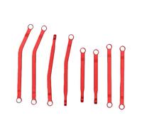 Keenso RC Car Links Set Aluminum Alloy Link Rod Kit Complete Linkage Set Easy Installation for SCX30 1 30 Scale Crawler for XI 2261 AXI 2048 Users (Red)