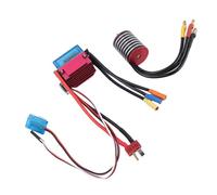 Keenso RC Car Motor Water Proof High Speed Brushless Motor with 35A ESC for 1/18 1/16 /14 Scale RC Cars Aluminum Alloy Heat Sink 180°C Temperature Smooth Low Noise Operation (7200KV)