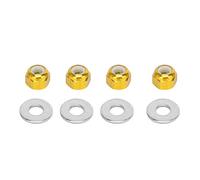 Keenso RC Car Wheel Nut, 4 Pcs 3mm RC Off-road Vehicle Wheel Hex Lock Lug Nut Fit Tire Nut Upgrade Accessory for Wltoys 1/14 144001 RC Car (Yellow A949-49Y)