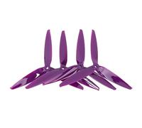 Keenso RC Propeller, 4PCS Polycarbonate 7040 FPV Propellers with 3 Blades for 7 Inch 8 Inch FPV RC Drone (Purple)