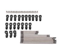 Keenso RC Pull Rod Link Rod Set, Stainless Steel Pull Rod RC Car Pull Rods RC Servo Link Pull Rod with End Ball Set for Traxxas TRX4 324mm Wheelbase 1/10 RC Car Model car accessories Car accessories