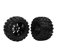Keenso RC Wheel Hub Rubber Tires with Nylon Wheel Hub 4pcs 125mm 12mm Hex 70mm Wide Strong Grip Easy Install for 1 10 RC Crawler Truck ZD Racing HPI HSP LRP