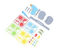 Keenso Real Working Electric Drill Toy, 35+ Block Set, Complete Parent-Child Building, Rounded Edge Safety Design, Multi-Skill Development Tool, Portable Workshop Organization, Electric