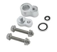 Keenso Rear AC Block Off Kit AC Line Termination Kit Elimination with 2 M8 Flange Nuts 2 Hex Bolts HNBR Washers for Rear Air Conditioning System Isolation
