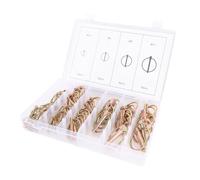 Keenso Ring Pin Kit, 50PCS Trucks Pin Assortment Kit High Strength Steel M4.5 M6 M8 M11 Multi Size Heavy Duty Tractor for Trailers Trucks Mower