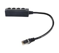 Keenso RJ45 Diviser Adapter Excellent Excellent Connection for Network Cables 1 to 4 Port -Ethernet Adapter for the Home and Office Use the Cat7 Black Cat7 ABS Network Cable