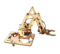 Keenso Robot Arm Kit,Raspberry Pi SNAM1500 4 DOF Wood Robotic Mechanical Arm sg90 Servo for DIY Robot ArmIndustrial robot and accessories