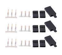 Keenso Robust ABS and Brass Men Women with Gold -Plated Plated Clamps, Reliable Performance for Electronic Instrument Tests and Measurements, 50 PCs Servo Connection Plug with Lock