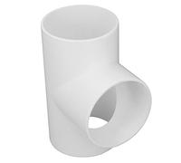 Keenso Round Tube Adaptation 3 -Wegs Form Connection for Ventilation Projects, Durable PVC Material (4in)