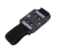 Keenso Score Counter Wrist Watch, Plastic Manual Type Stroke Keeper Watch with Elastic Adjustable Wristband, Quick Number Tracking, 30 X 4.5 X 1cm for Cricket Tennis Table Tennis (Black)