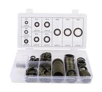 Keenso Seal Oil Washers, 150PCS Seal Oil Washers Assortment Kit M6 M8 M10 M12 M14 M16 M18 M20 M22 M24 Sealing Metal Gasket for Plumbing Automotive Mechanical