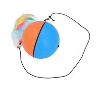 Keenso Self-Rotating Cat Ball Toy with Feather Teaser, 360 Rolling and Interactive for Indoor Cats, Enhancing Instincts, 500mAh Battery (Blue Orange)