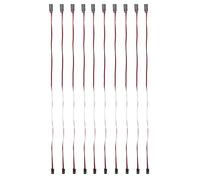 Keenso Servo Extension Cable Durable Brass for Futaba and JR Servo Connection 10PCS 3 Pin for Aircraft Helicopter Driver - 10 X Extension Cables (500mm male to female)