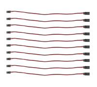 Keenso Servo Extension Cable Durable Brass for Futaba and JR Servo Connection 10PCS 3 Pin for Aircraft Helicopter Driver - 10 X Extension Cables (300mm male to female)