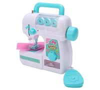 Keenso Sewing Machine Toy Electric Sewing Machine in Plastic with Pedal and Button Switch 3 AA Battery Powered Compact Learning Toy for Kids Beginners and Family Use