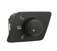 Keenso Side Mirror Switch ABS Metal Wing Mirror Control Switch OE 6Q1959565H Quick Response Direct Replacement for 9N Drivers Needing Exterior Adjustment