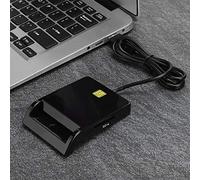 Keenso Smart Black Card Reader for /, Compatible with Bank Chip Cards for Online Banking, ID Verification for Government Officials, 1 CD + 1 Reader