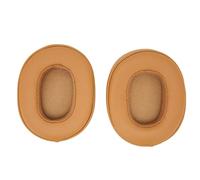Keenso Soft Protein Leather -ear Cushion Repair Parts for Skull Beard 3.0 Wireless Earphones, Hesh3 Headphones, 2 Package (Light Brown)