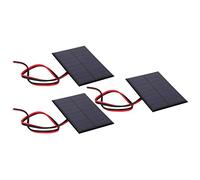 Keenso Solar Panel Polysilicon Model 4V 150 MA for Solar Landscape Lights, 3PCs Panel with 30 Cm Cable for Flashlights