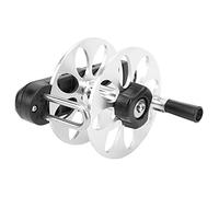 Keenso Speargun Reel, Aluminum Alloy Fishing Reel with Adjustable Tension and Foldable Handle, Holds 50m 2mm PE Line for Various Spearguns
