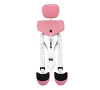 Keenso Split Machine, Steel Pipe Leg Stretcher Machine with PU Seat Back Rest, 180 Degree Expansion, 330 Lbs Capacity, 6 Adjustable Sizes for Dance Gymnastics Martial Arts Training (White Pink)