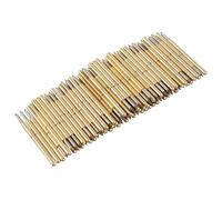 Keenso Spring Test Probes,100pcs P75-B1Spring Round Pogo Pin 3A Conical Head 1.02mm Thimble Pin Spring Contact Probe for PCB Circuit Board Wire Wrap