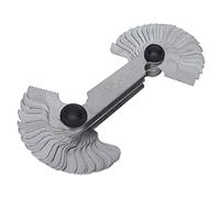 Keenso Stainless Steel Thread -pecut Measuring Device for Industrial Measurement with 58 Blades, to Check The Tool and The Thread Size, Silver, Silver