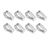 Keenso Stainless Steel Wire Rope Thimble Set, High Strength and Resistant, Essential Rigging Tools for Shipbuilding and Industry, 50 Pcs (M10 (10mm))
