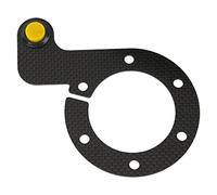 Keenso Steering Wheel Horn Button Carbon Fiber Racing Steering Wheel Horn Button 6 Hole Acrylic Touch Sensitive Replacement for MOMO Nardi VERTEX Drivers (Yellow)