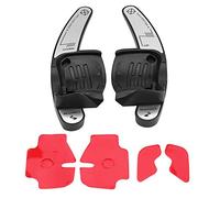 Keenso Steering Wheel Shift Paddles, 2Pcs Car Steering Wheel Shift Paddle Blade Shifter Extension for 6 B6 MK5(Silver) Steering Wheel Steering Wheel