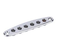 Keenso String Ferrule Plate, Zinc Alloy Guitar String Through Plate Mounting Ferrules for Electric Bass Guitar(Silver) Electric Guitar Accessories Electric Guitar Accessories