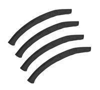 Keenso Stroller Handle Covers 4pcs Universal PU Leather Protector with Zipper for Baby Trend Strollers 20.5x4.7in Water-Resistant Grip Covers for Long Walks (Black)