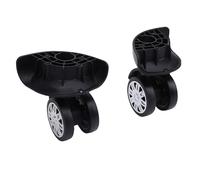 Keenso Suitcase Wheels, 1 Pair Silent Wear Resisting Stable Rolling ABS Universal Replacement Luggage Caster Kit
