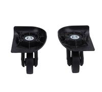 Keenso Suitcase Wheels, 2pcs Mute Shock Absorption ABS Universal Rotation Casters Spare Parts Replacement for Z94