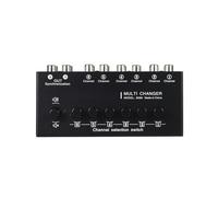 Keenso Switch 6 in 2 Out Stereo Switcher with Self Locking Buttons Plug and Play Metal Signal Selector for Home Theater Gaming PC TV MP3