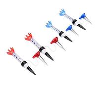 Keenso Tee Set, 4Pcs Magnetic Tees Plastic Tees Pre-set Tees Step Down with Built-in Spring Hitting Training Tool for Practicegolf tees plastic plastic tee