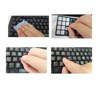 Keenso Thai Keyboard Stickers Wear Resistant PVC Material Design Clear Pattern, Great Convenience for Thai Language Learners (Thai White Letters On Black)