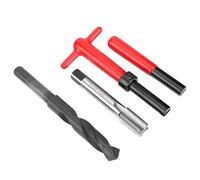 Keenso Thread Repair Kit, 11Pcs Stainless Steel M16x1.5 Threaded Insert Tool with Drill Tap Wrench for Auto Parts and Industrial Equipment
