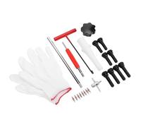 Keenso Tire Valve Replacement Tool Kit Quick 15 Second Valve Stem Repair Tool with T Hook Pusher Alignment Tube for Cars Trucks Motorcycles ATV Leaky Valves